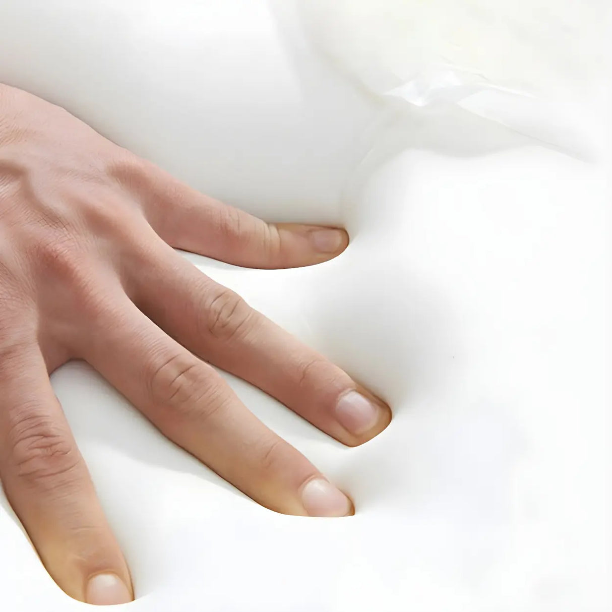 Beige Sherpa Fabric Pillow Memory Foam Seat Fill Sofa Image - 15