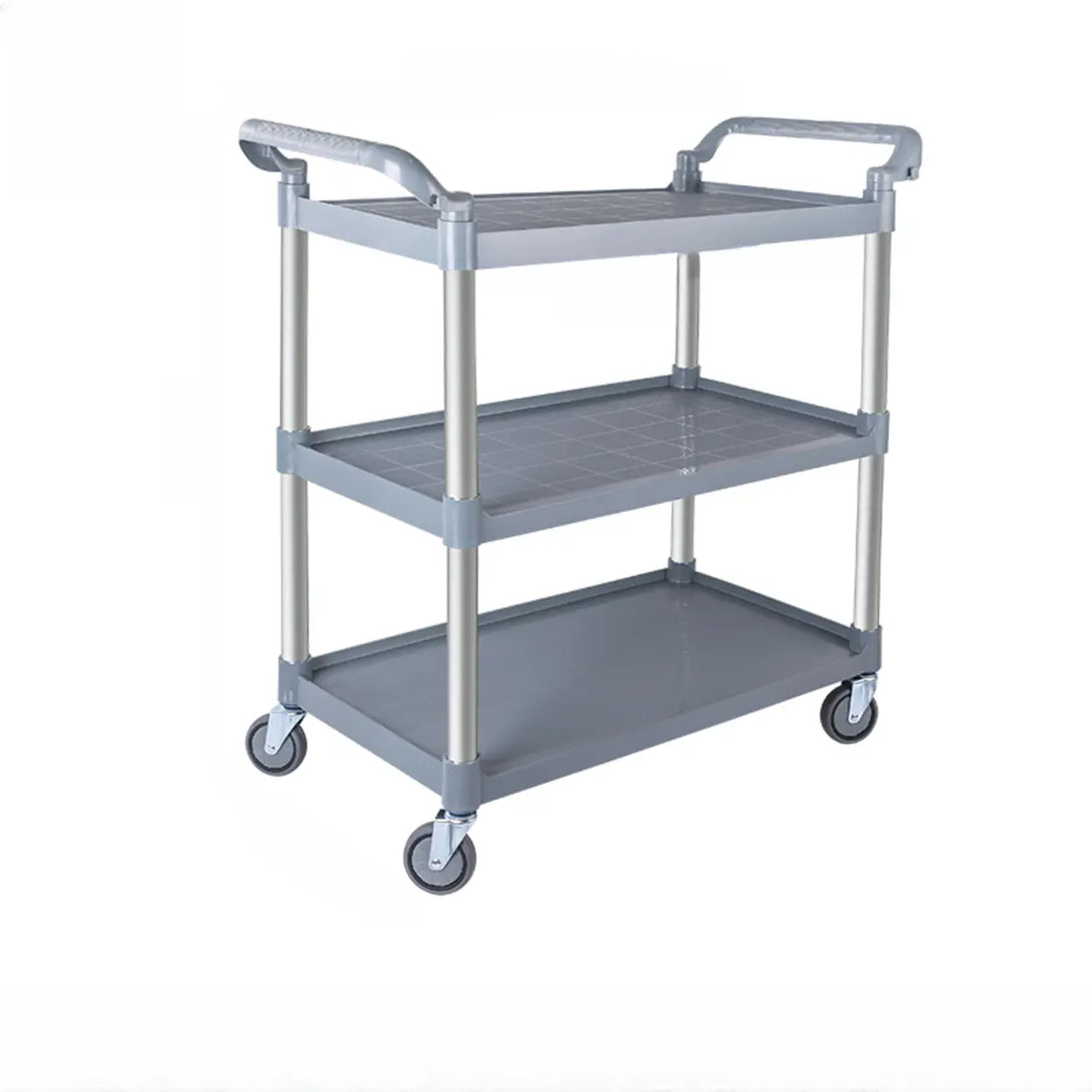 Black Accessory Utility Cart with 3-tier Shelves Image - 2