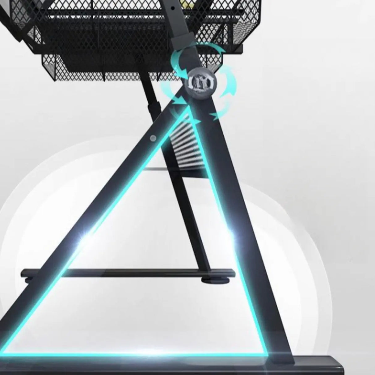 Black Adjustable Glass Drafting Desk with Storage Image - 7