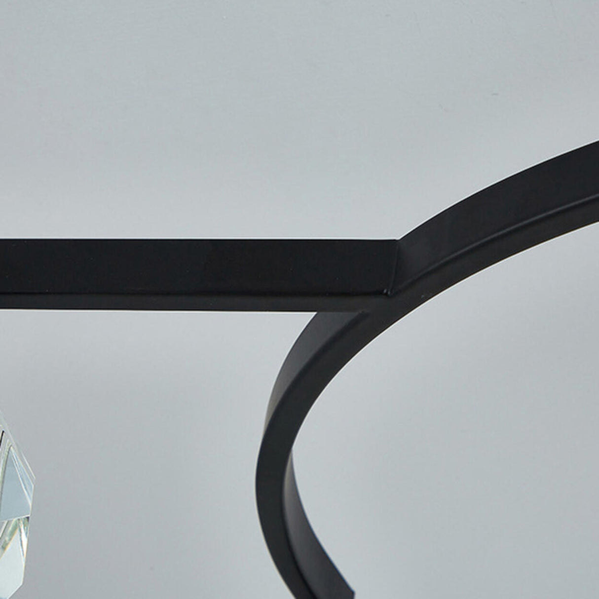 Black Branch Crystal Semi-Flush Mount Light 7-Light Image - 10