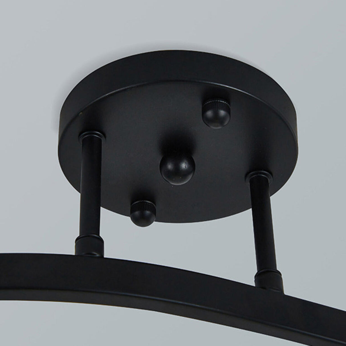 Black Branch Crystal Semi-Flush Mount Light 7-Light Image - 9