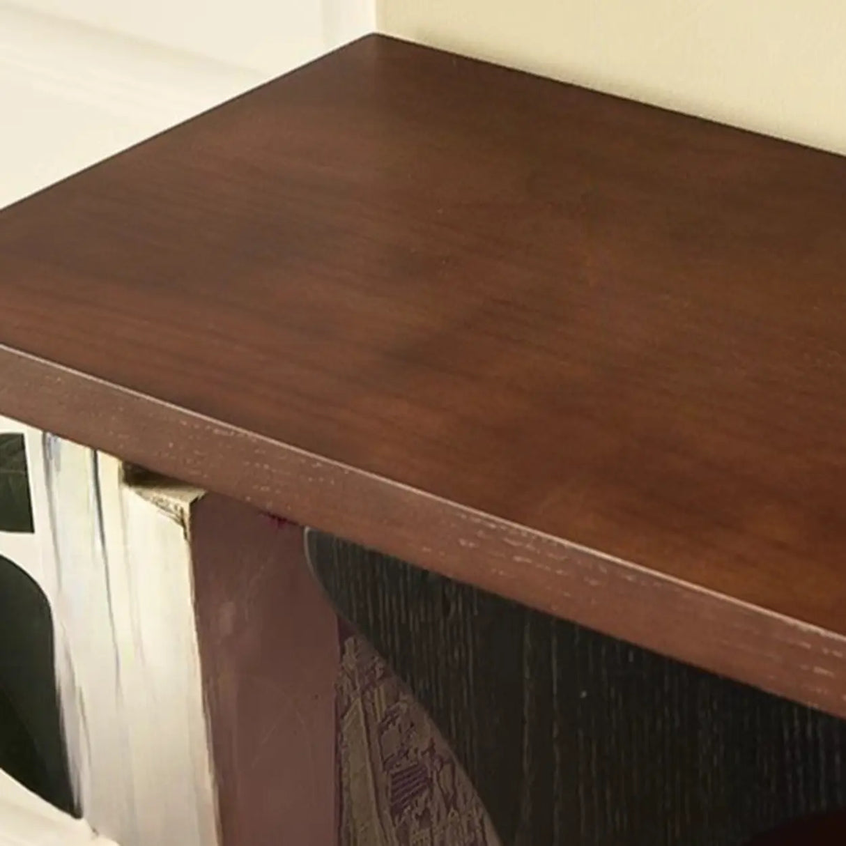 Black Brown Artistic Circular Open-Back Wide Bookcase Image - 8