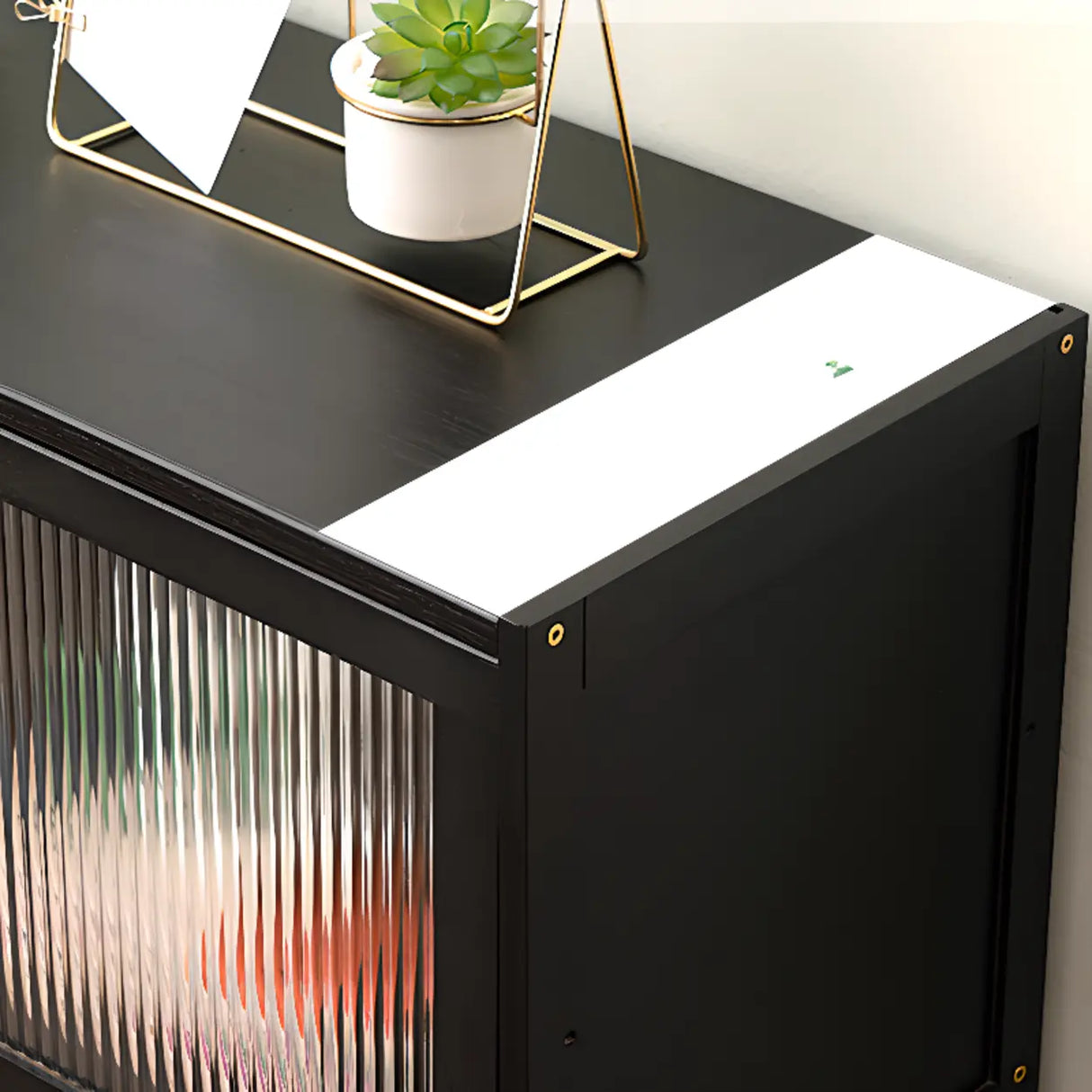 Black Closed Back Wood Vertical Organizer Bookcase Image - 35