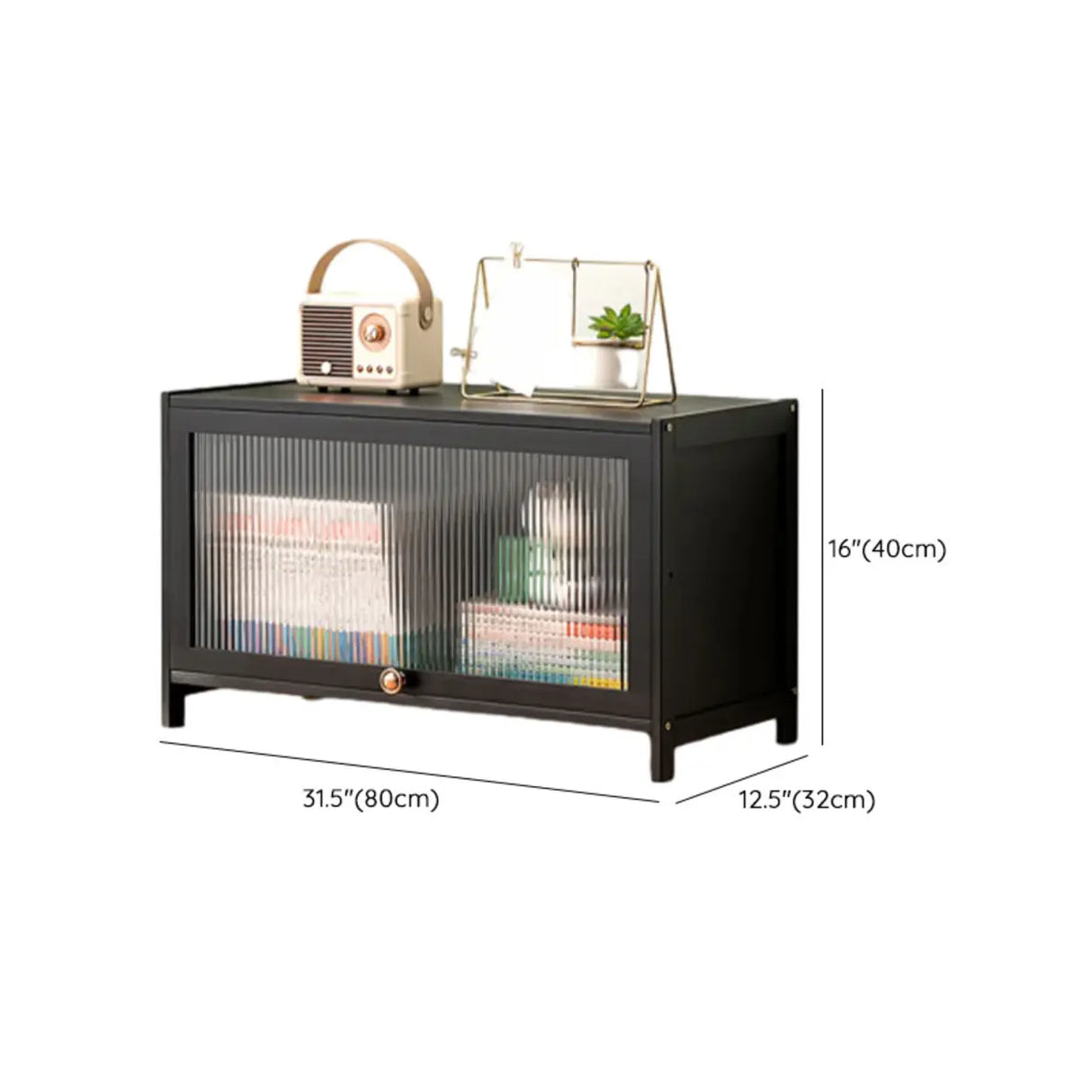 Black Closed Back Wood Vertical Organizer Bookcase Image - 63