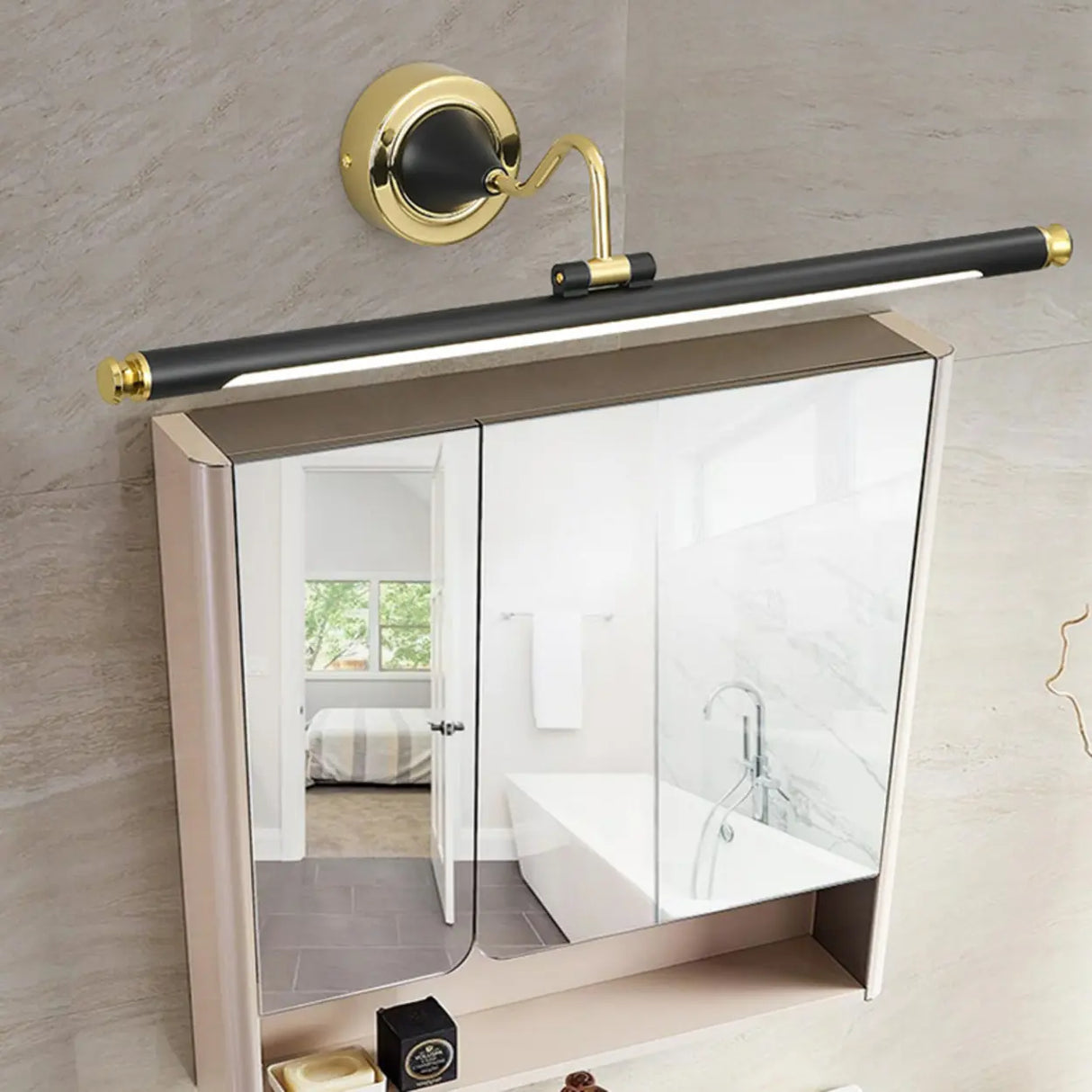 Black Cylinder Modern Wall-Mounted Vanity Lights Image - 10