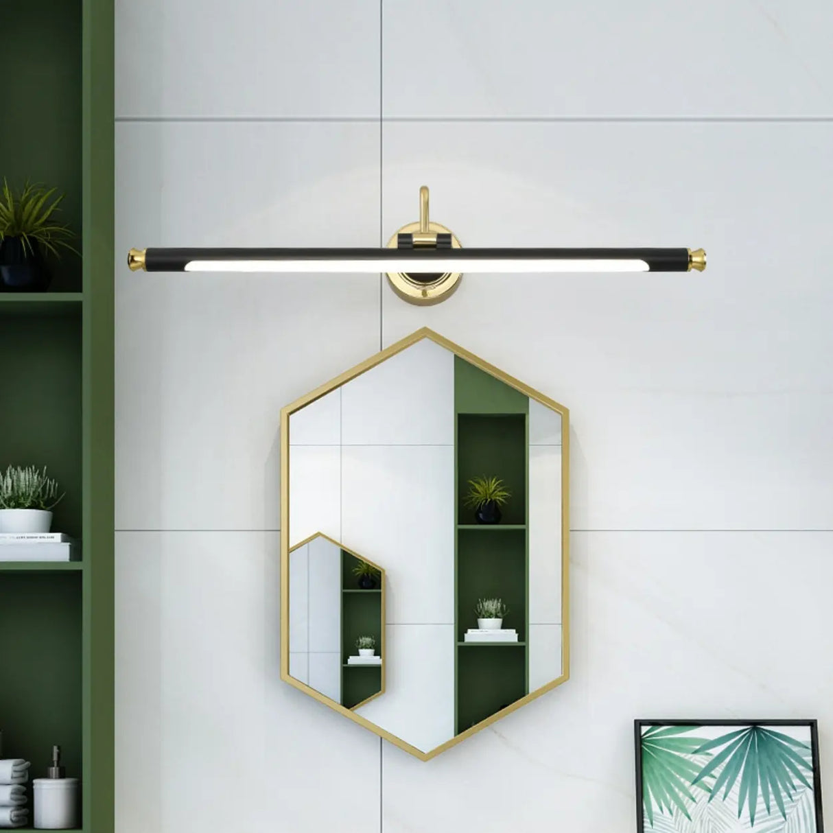 Black Cylinder Modern Wall-Mounted Vanity Lights Image - 2