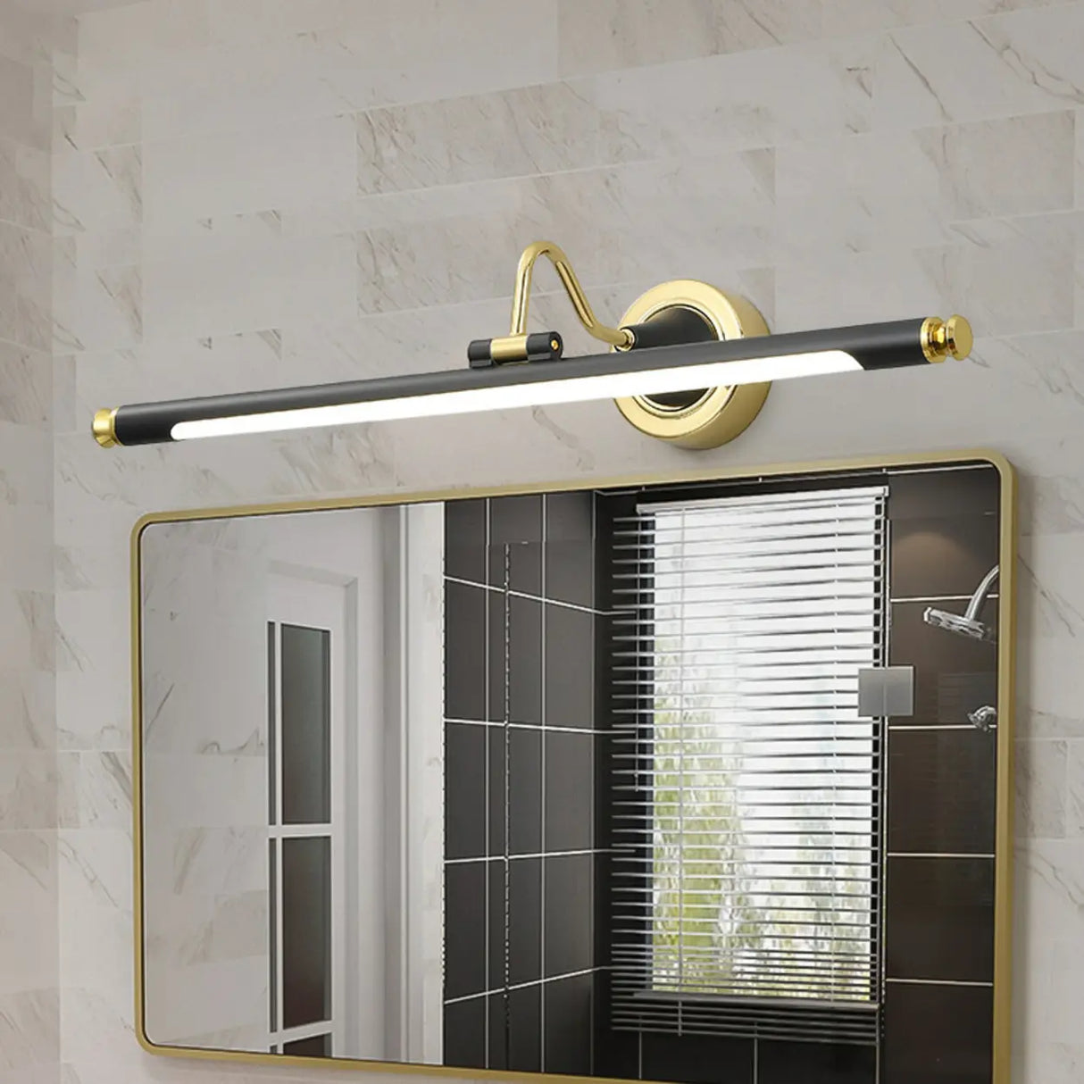 Black Cylinder Modern Wall-Mounted Vanity Lights Image - 3