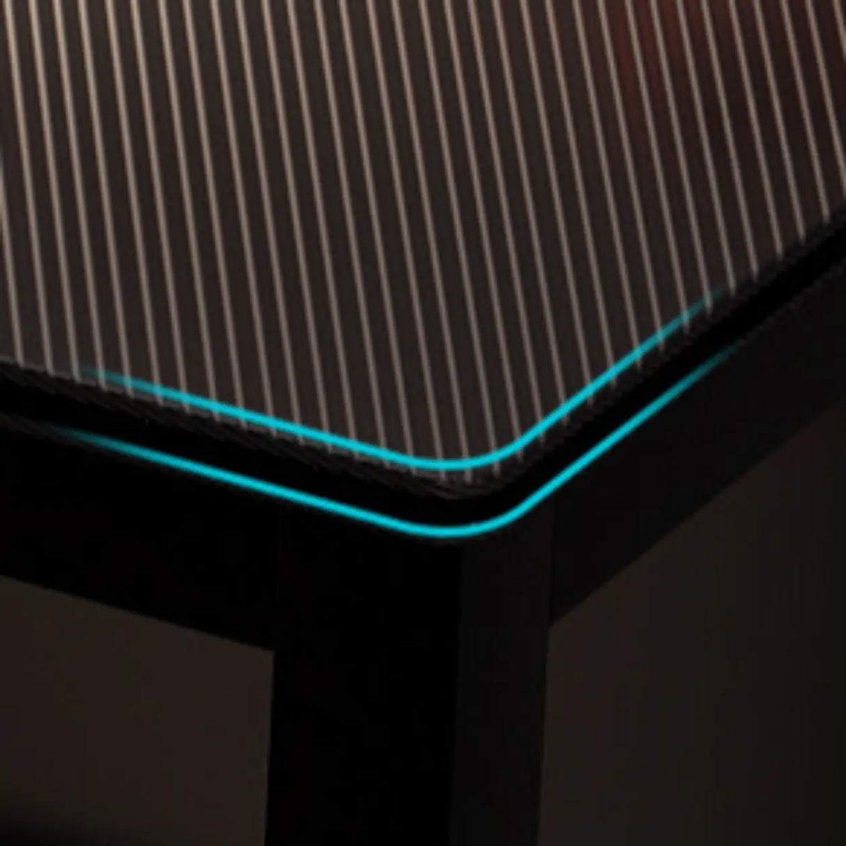 Black L-Shape Wooden Gaming Desk with Cord Management Image - 5