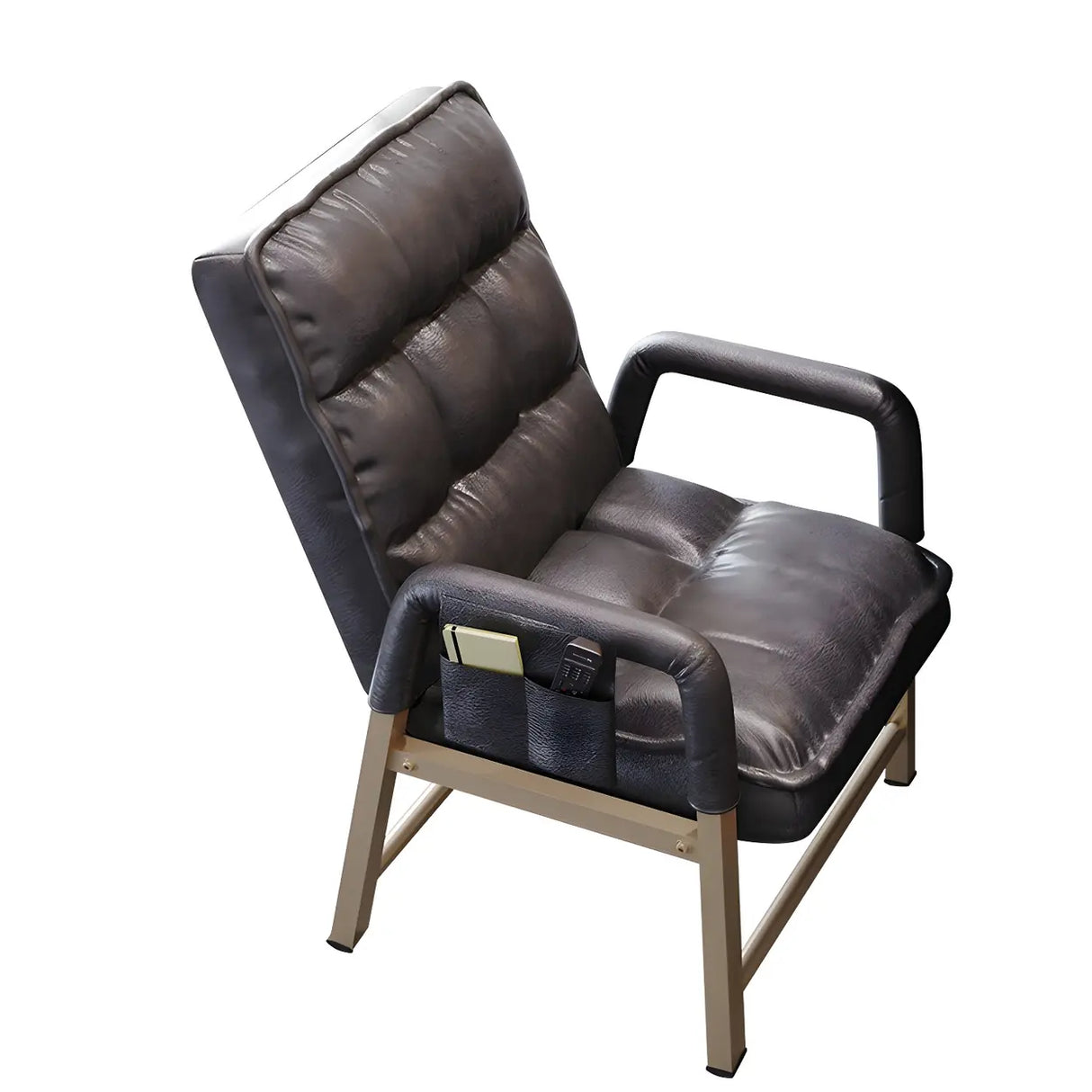 Black Large Adjustable Ergonomic PU Leather Office Chair Image - 10