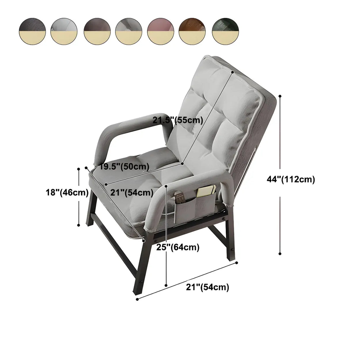 Black Large Adjustable Ergonomic PU Leather Office Chair Image - 24