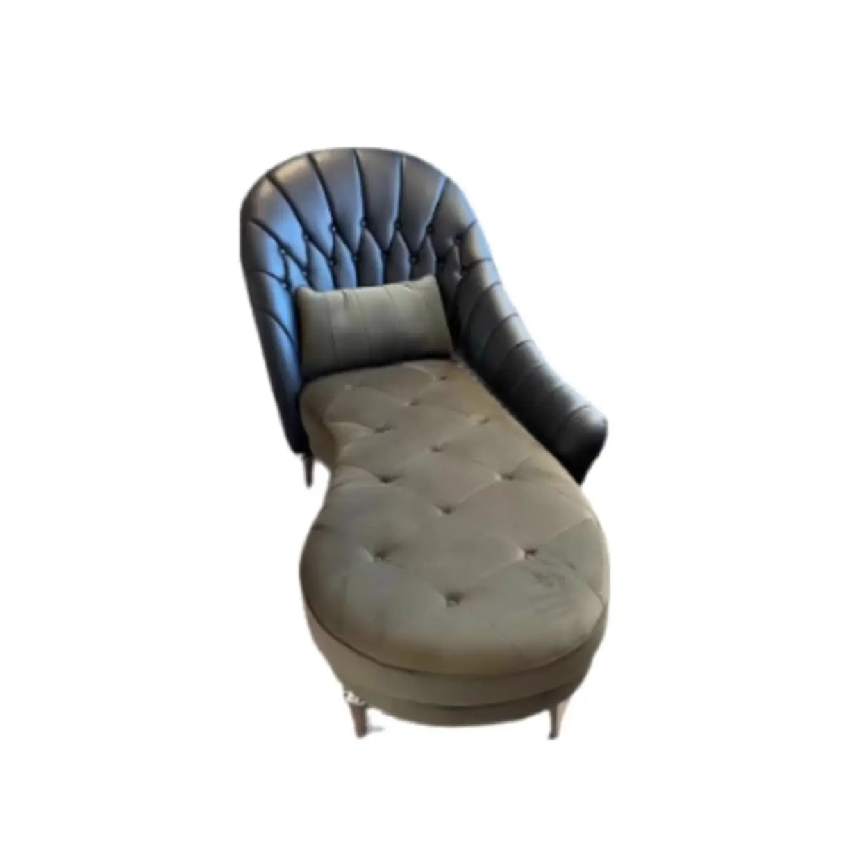 Black Large Leather Reclining Lounge Chair with Arm Image - 2