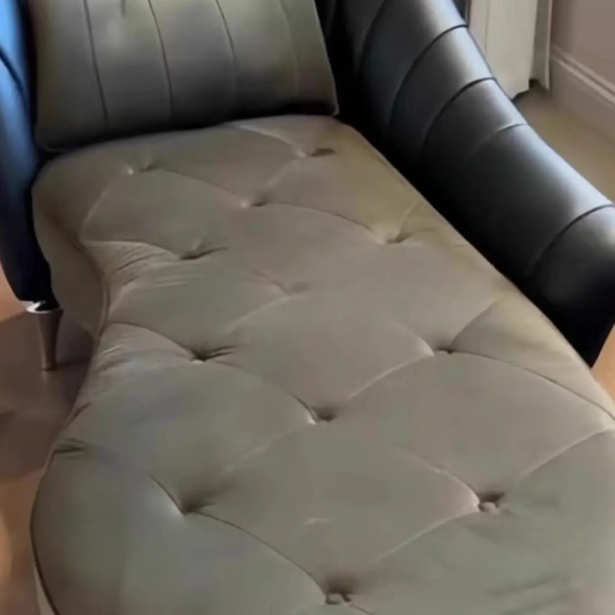 Black Large Leather Reclining Lounge Chair with Arm Image - 7