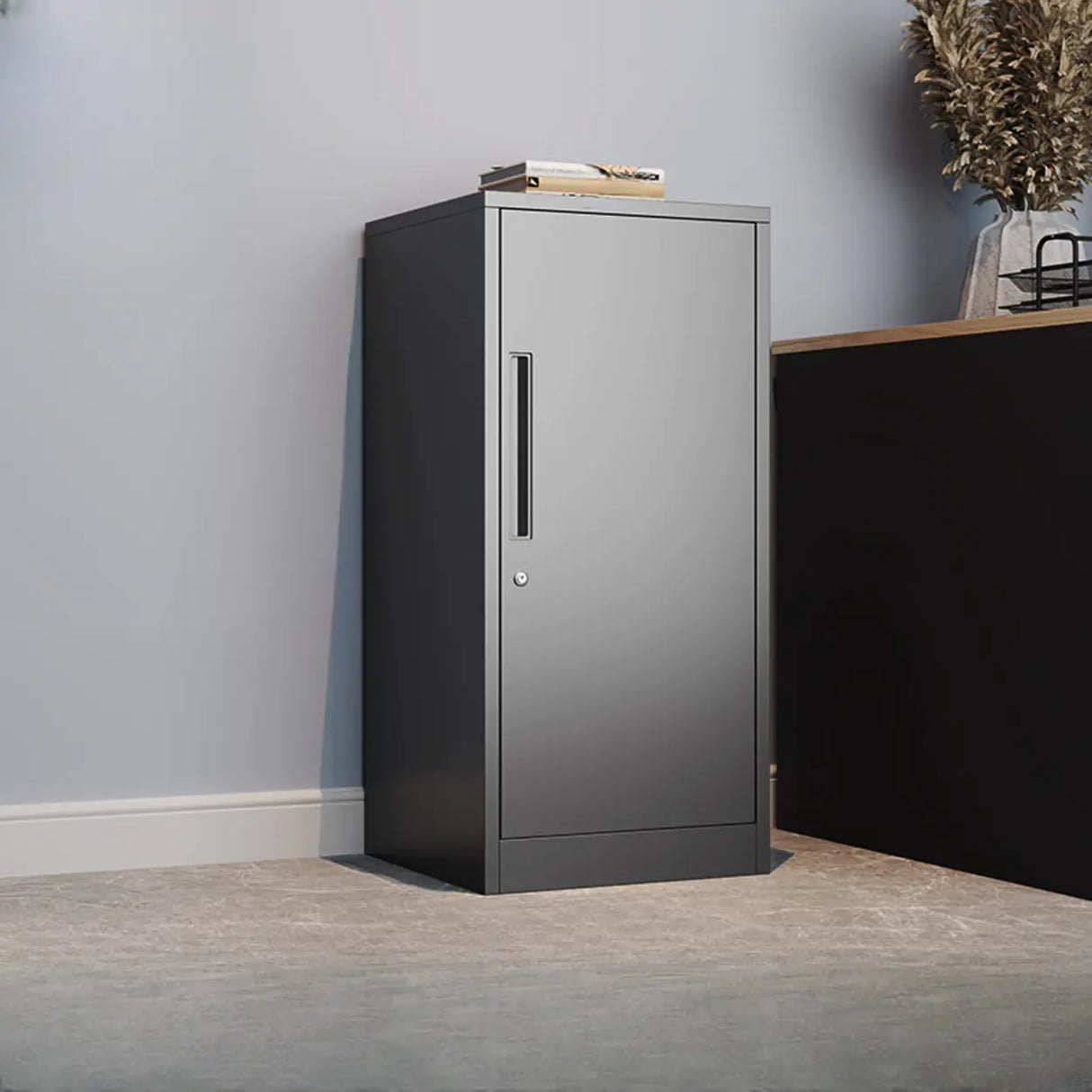 Black Lockable Steel Small Filing Cabinets with Drawers Image - 37