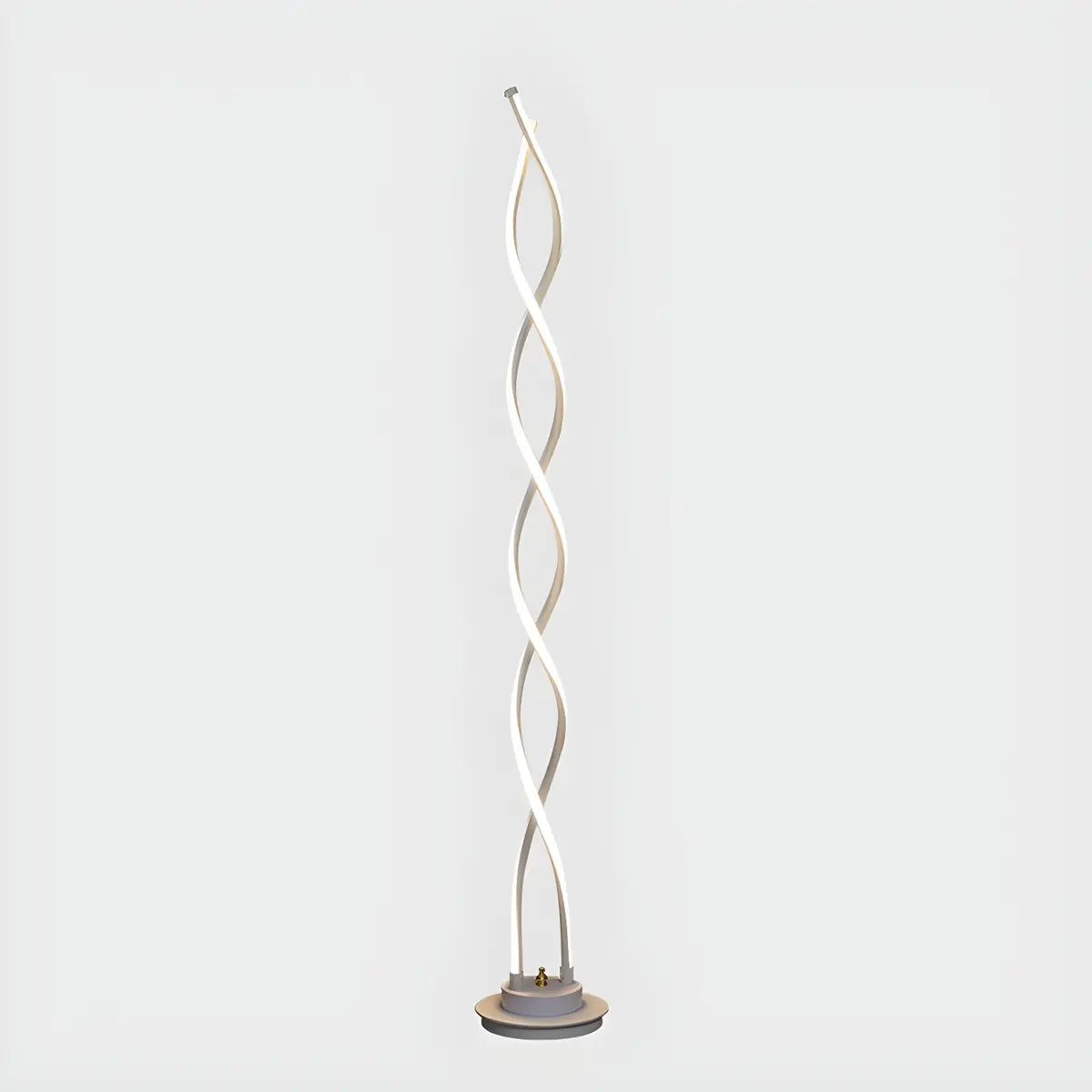Black Metal Modern Spiral LED Living Room Floor Lamp Image - 6