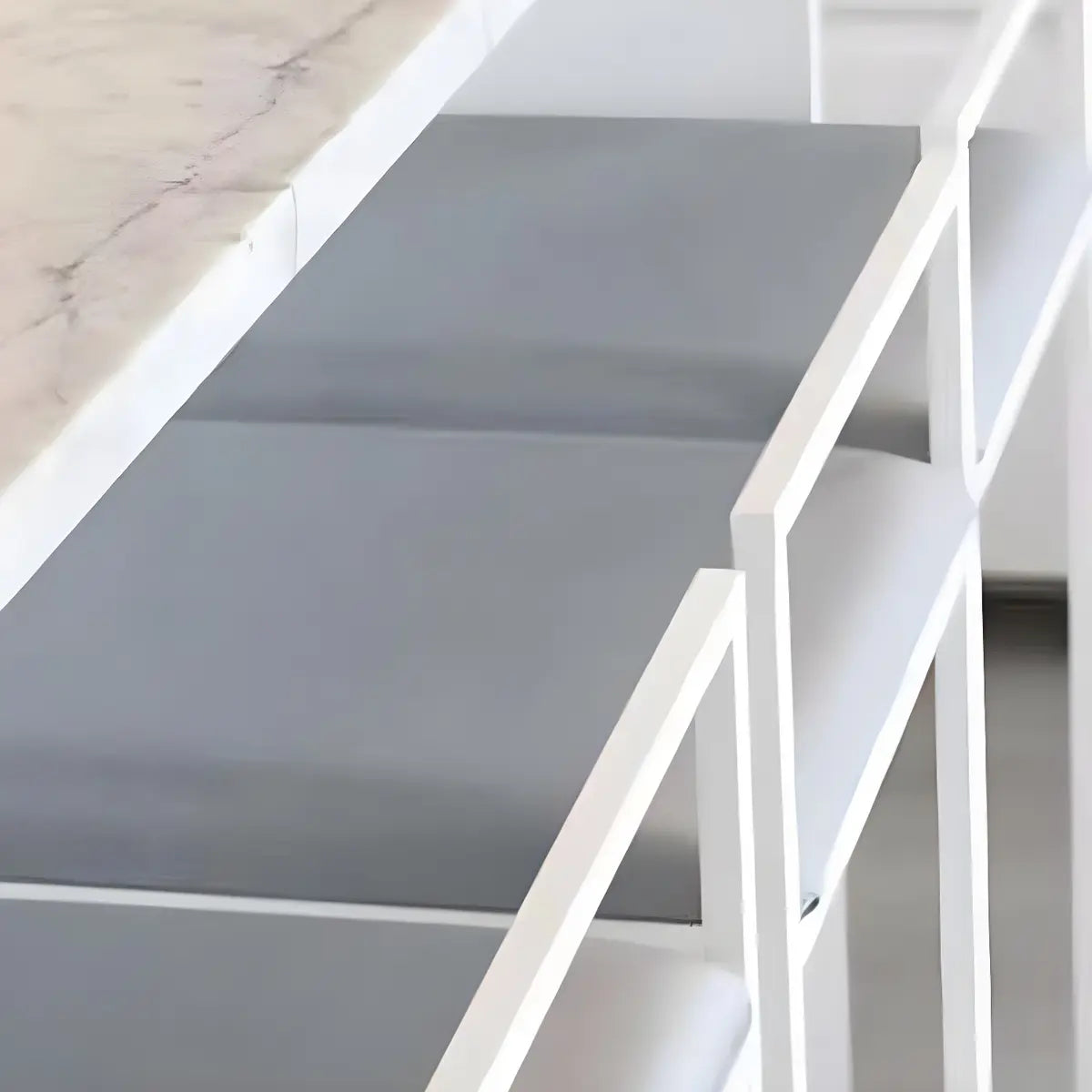 Black Metal Square Upholstered Barstool for Counters Image - 13