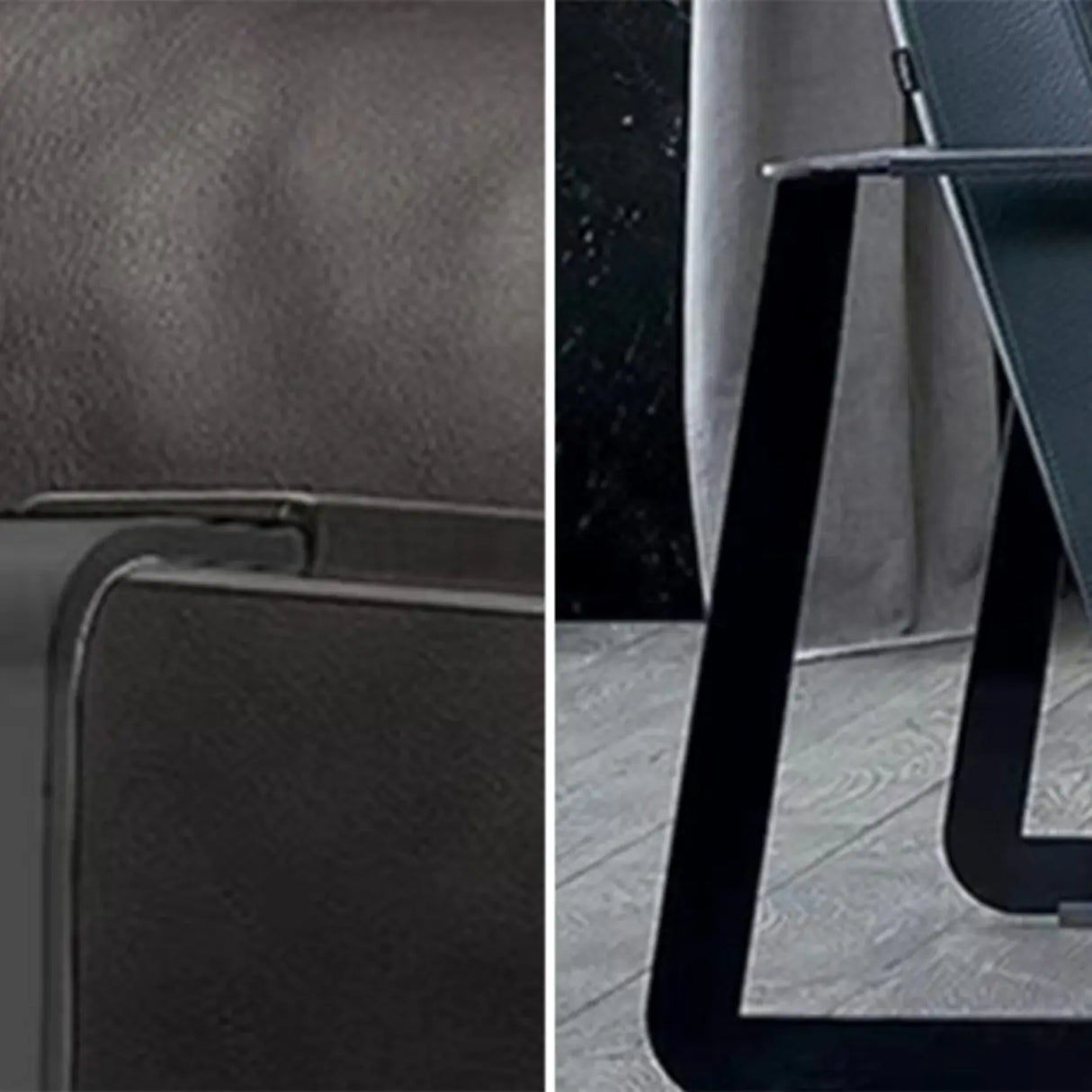 Black Microfiber Leather Reclining Lounge Chair Image - 8