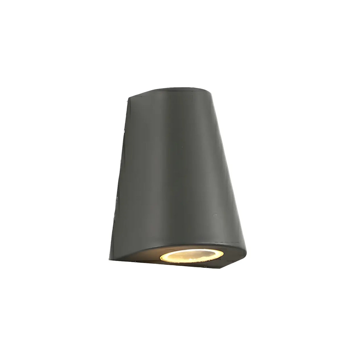 Black Modern Cone Metal Exterior LED Wall Light Image - 5