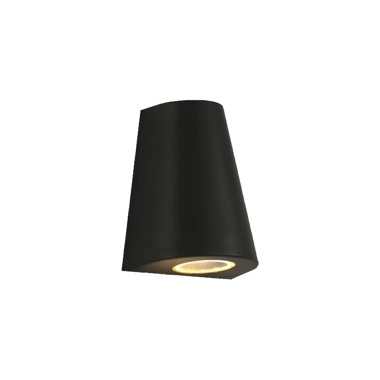 Black Modern Cone Metal Exterior LED Wall Light Image - 6