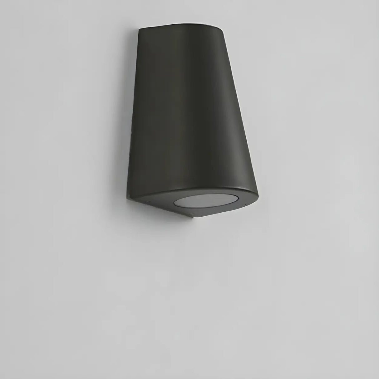 Black Modern Cone Metal Exterior LED Wall Light Image - 7