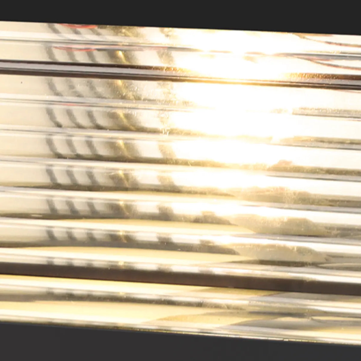 Black Modern Stripe Square Solar Outdoor Pillar Lamp Image - 9