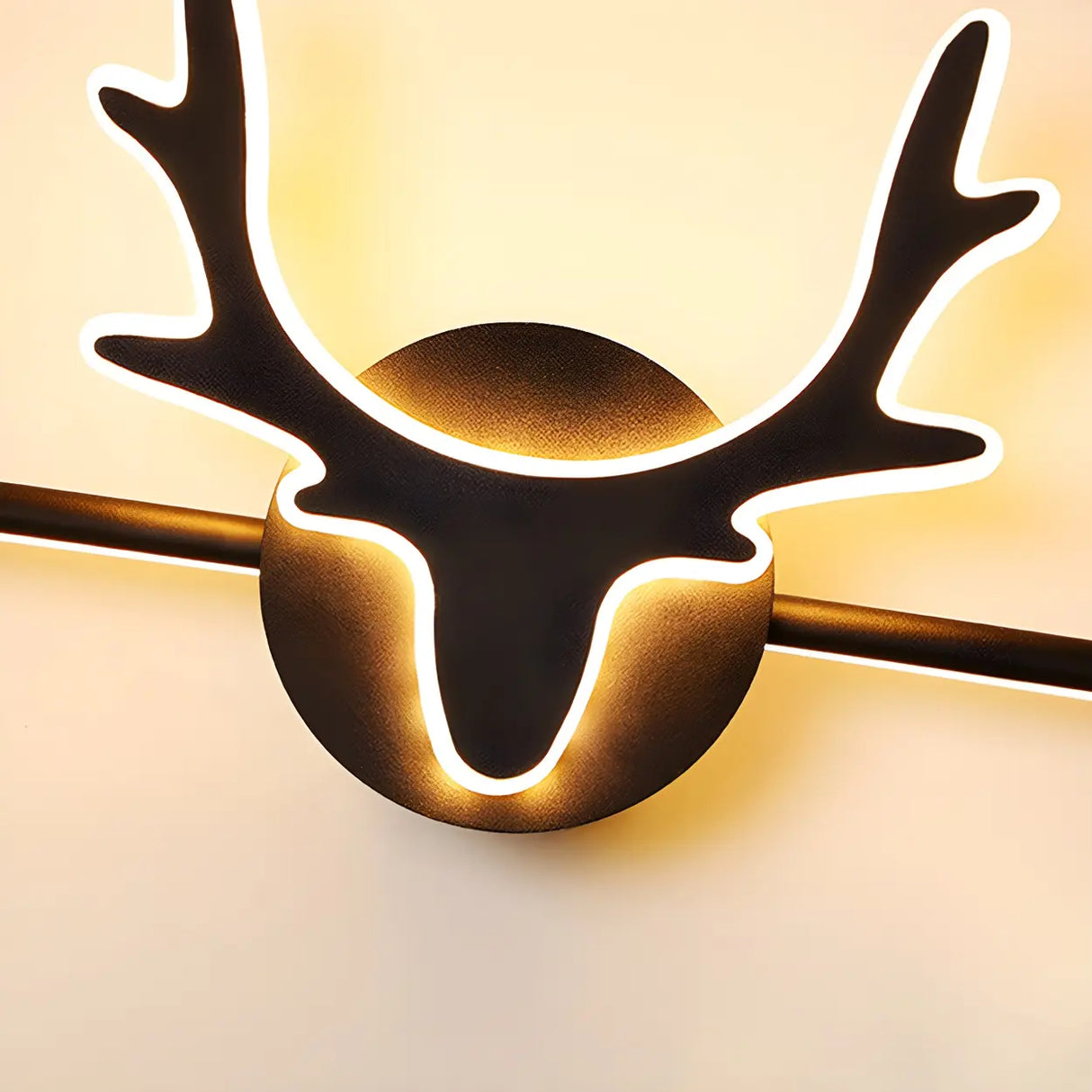 Black Nordic Creative Antler Shape Iron Vanity Light Image - 11