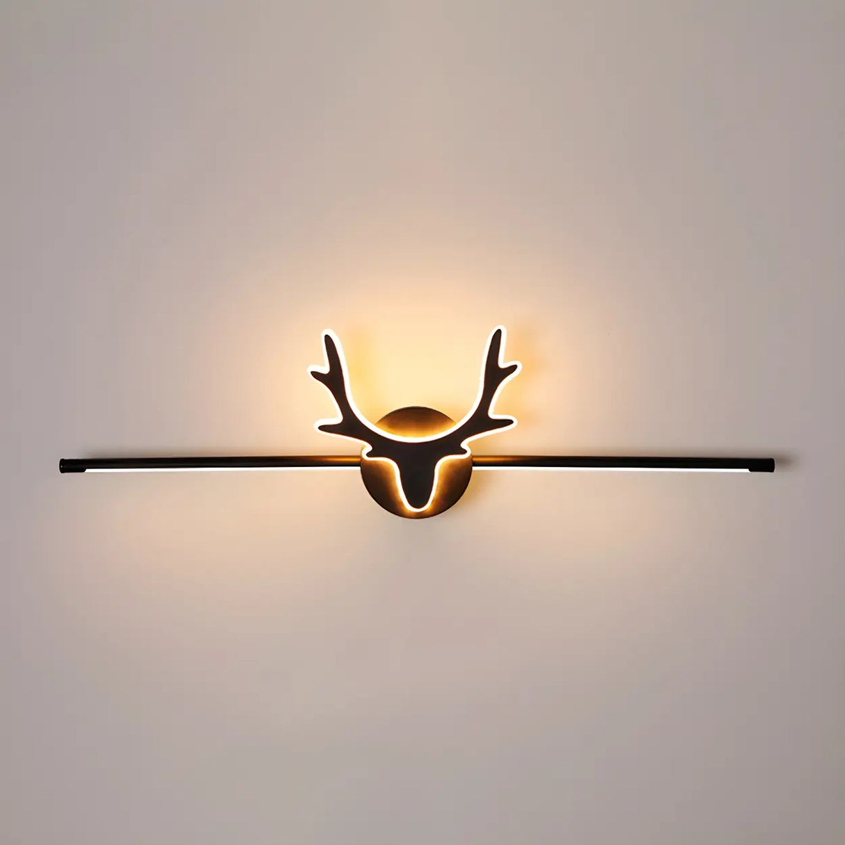 Black Nordic Creative Antler Shape Iron Vanity Light Image - 6