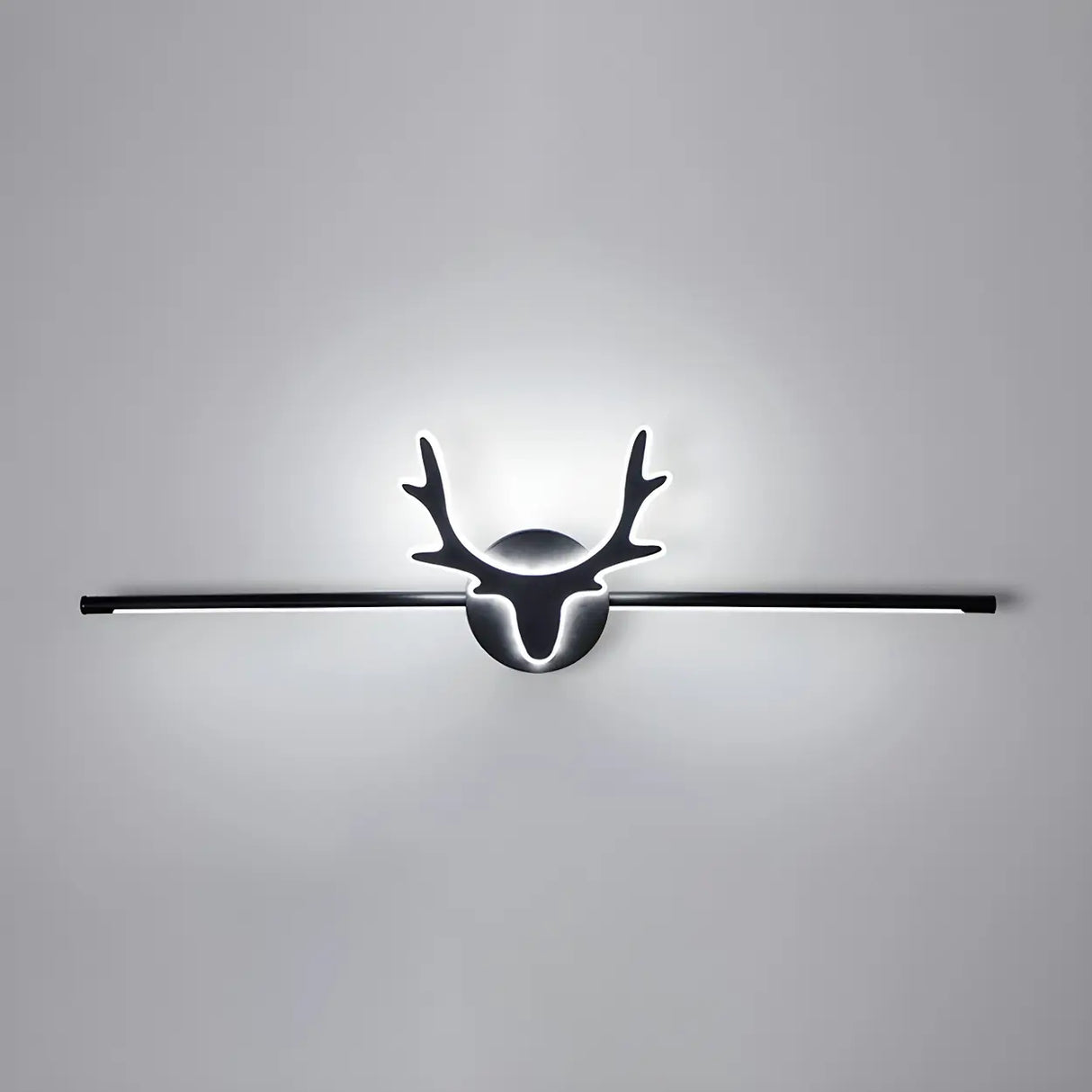 Black Nordic Creative Antler Shape Iron Vanity Light Image - 8