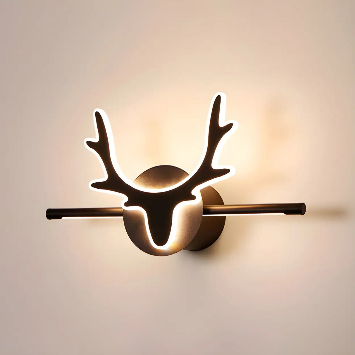 Black Nordic Creative Antler Shape Iron Vanity Light Image - 9