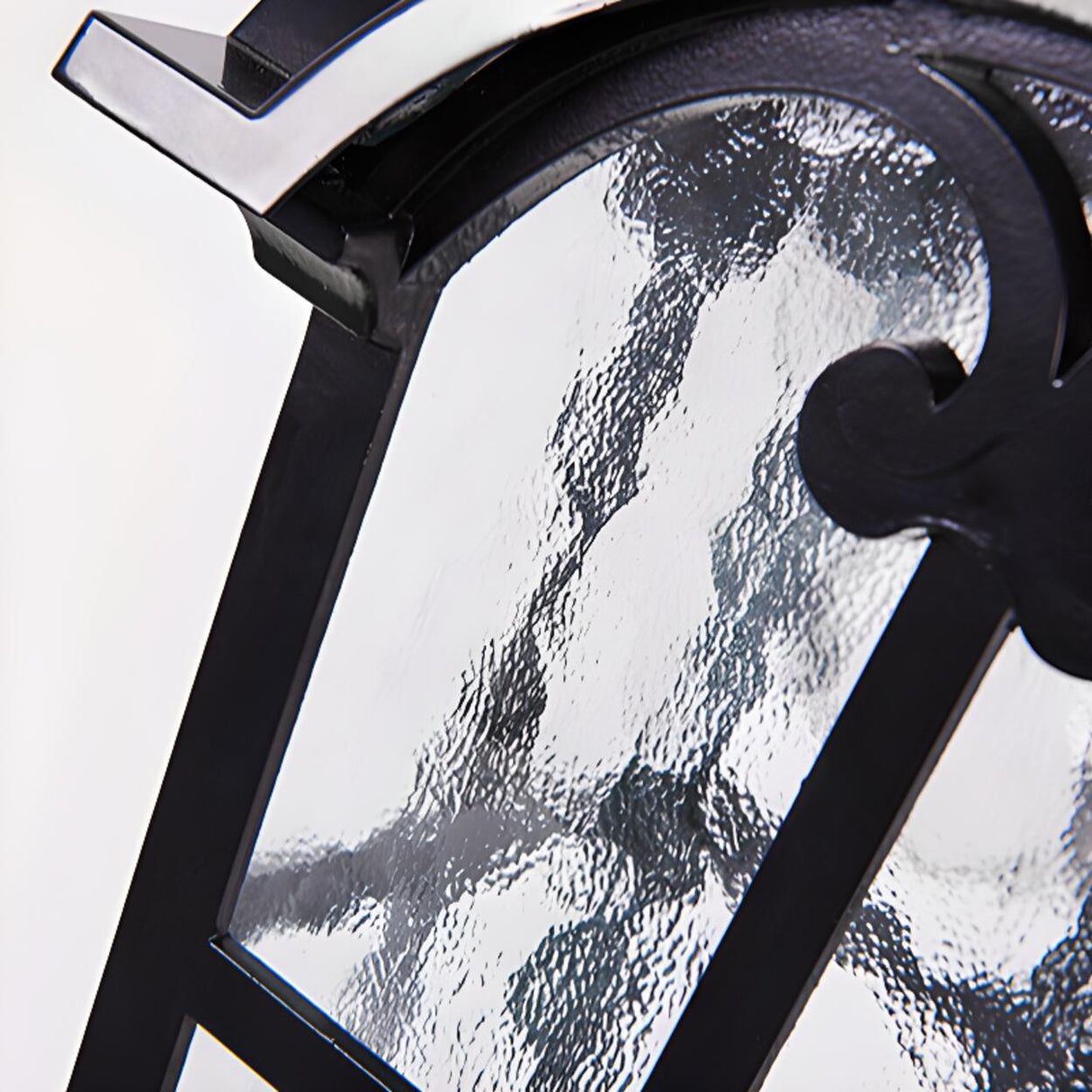 Black Outdoor Lantern Waterproof LED Wall Sconce Image - 10