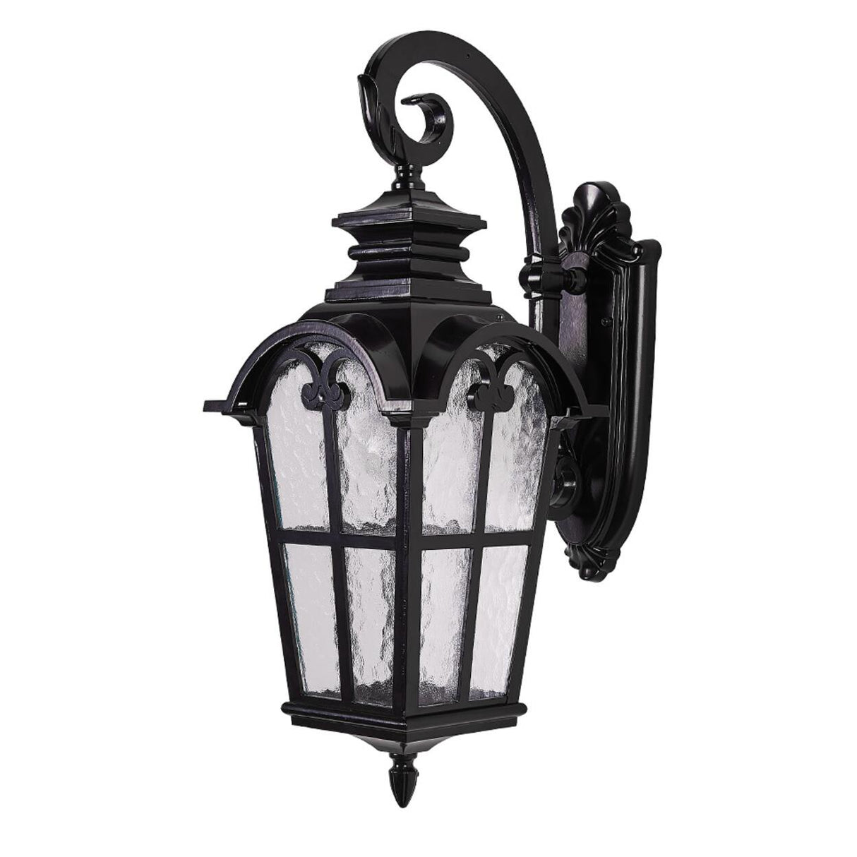 Black Outdoor Lantern Waterproof LED Wall Sconce Image - 7