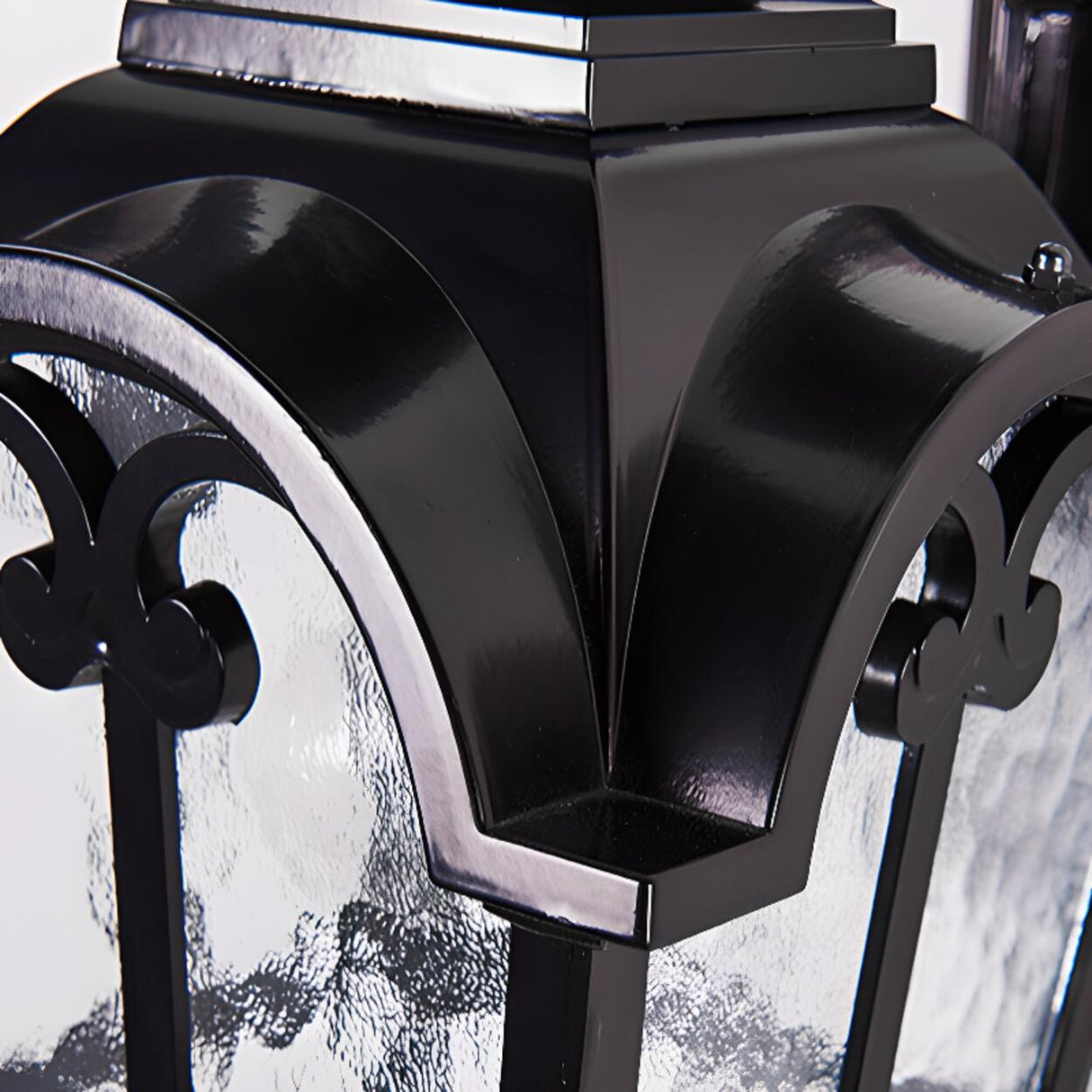 Black Outdoor Lantern Waterproof LED Wall Sconce Image - 8