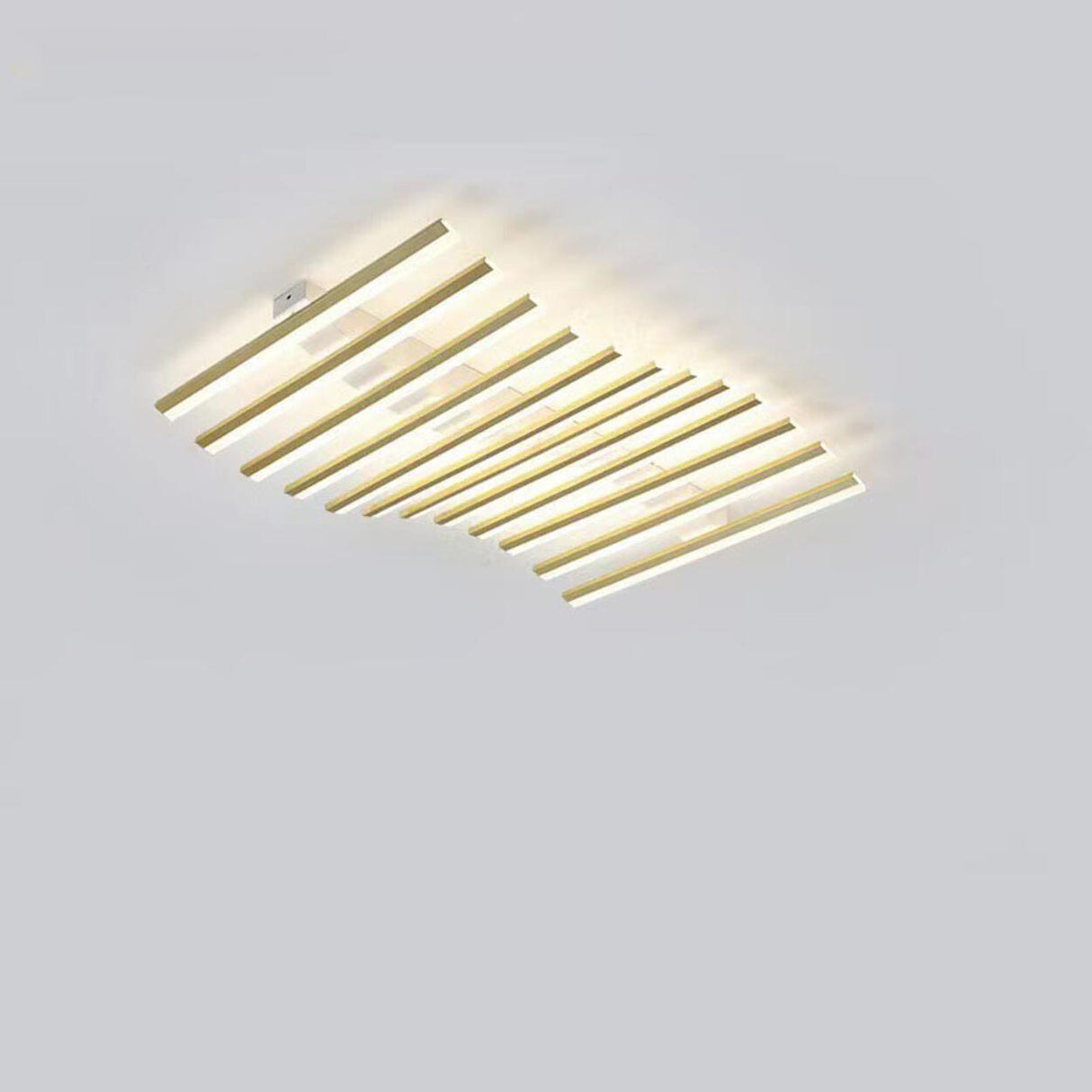 Black Parallel LED Semi-Flush Mount Light 15-Light Image - 21