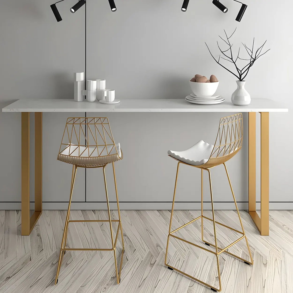 Black Rectangle Marble Tall Bar Table Bistro Stand Image - 11