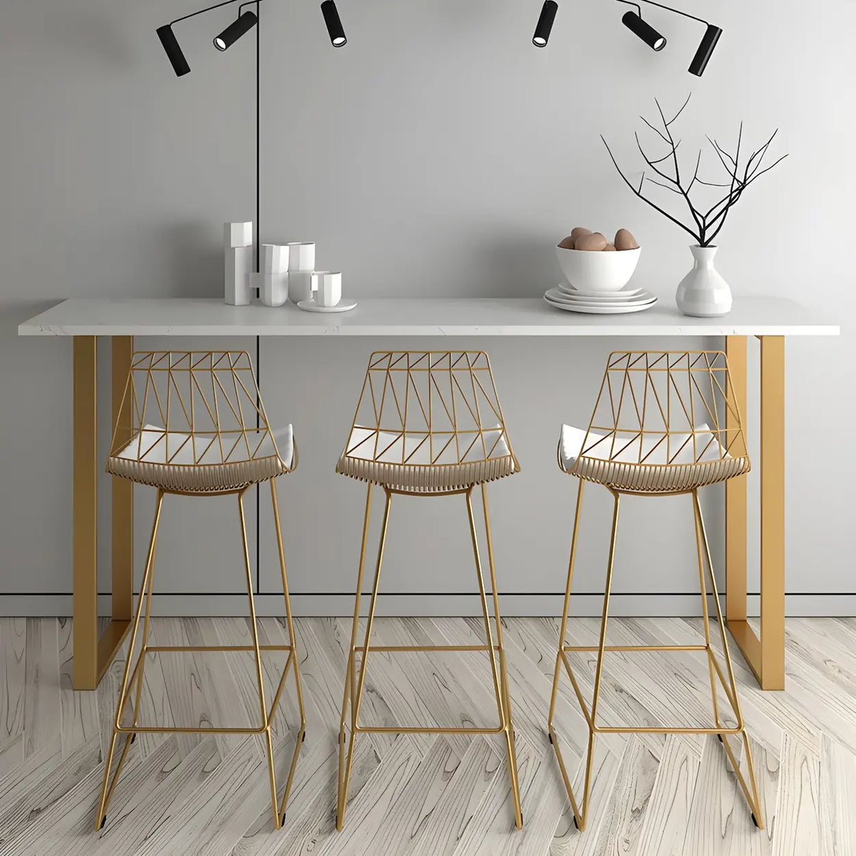 Black Rectangle Marble Tall Bar Table Bistro Stand Image - 3