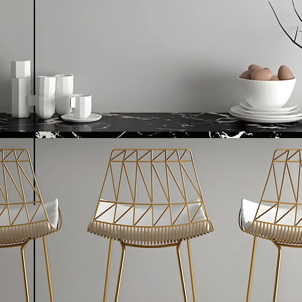 Black Rectangle Marble Tall Bar Table Bistro Stand Image - 7