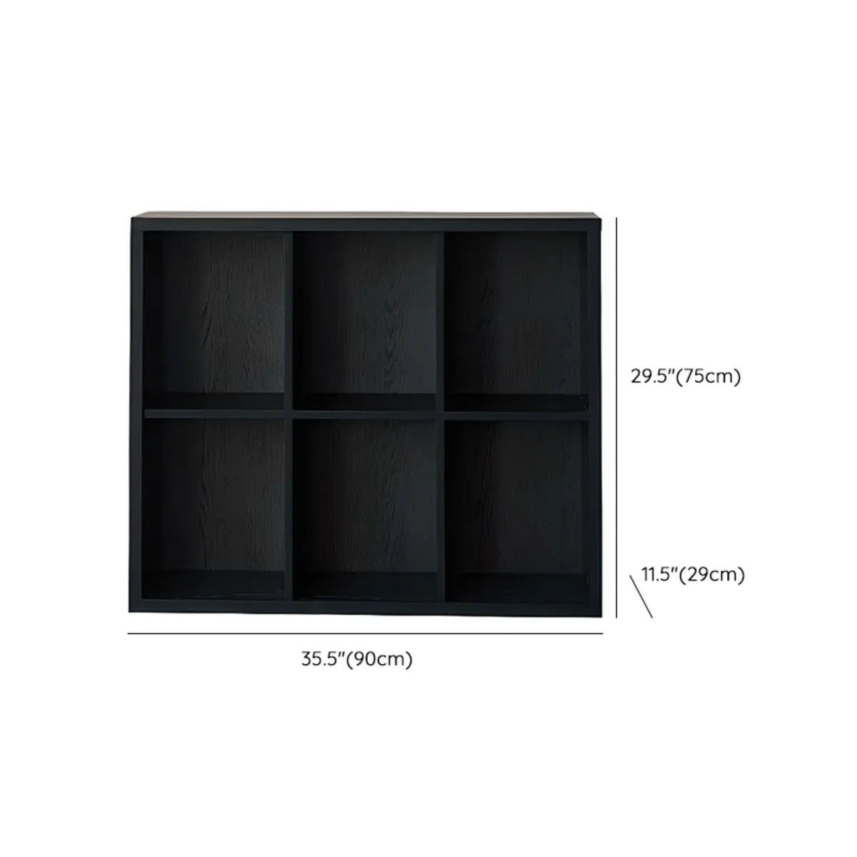 Black Simple Closed Multifunctional Wood Wide Bookcase Image - 12