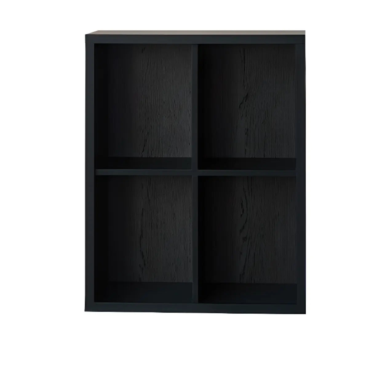 Black Simple Closed Multifunctional Wood Wide Bookcase Image - 2
