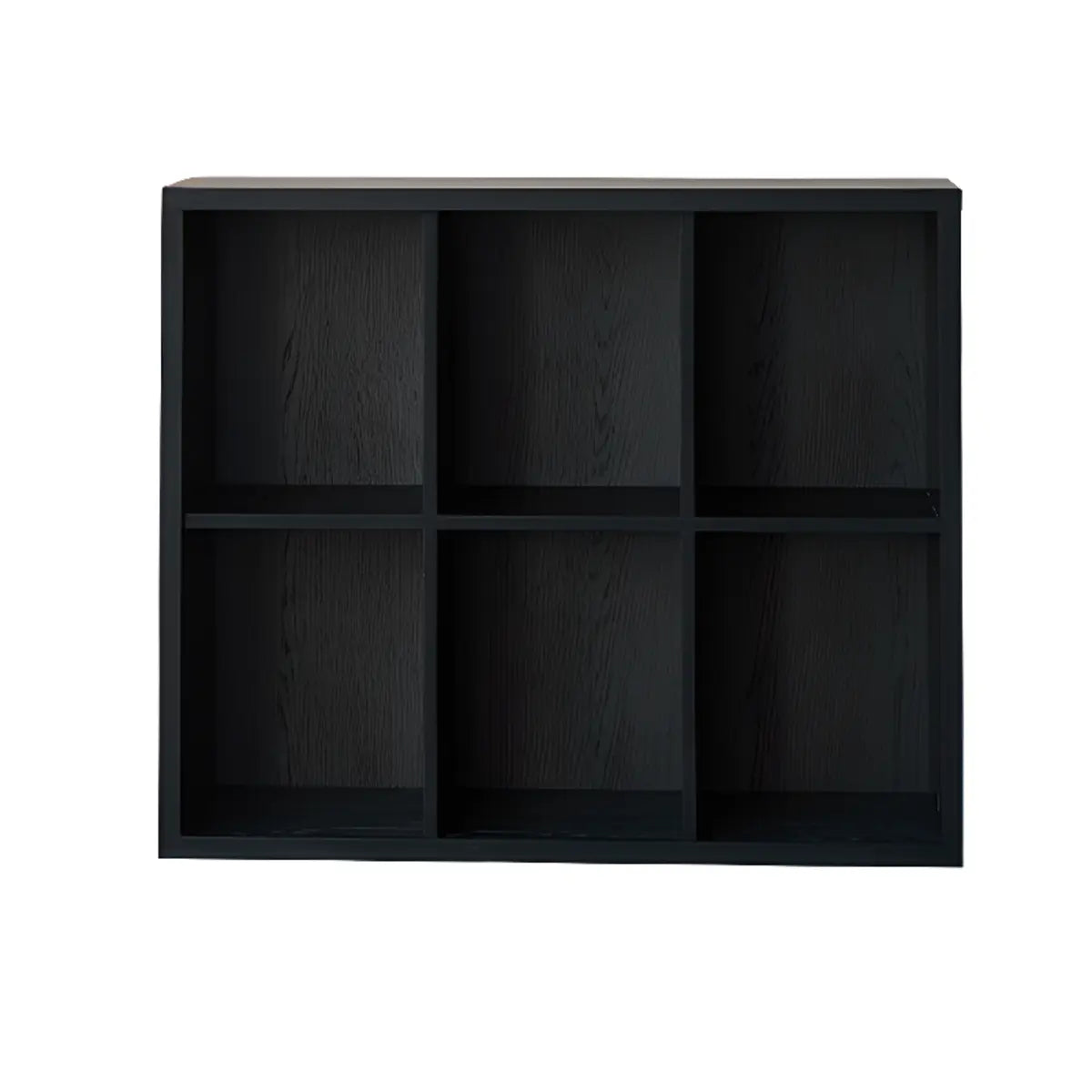 Black Simple Closed Multifunctional Wood Wide Bookcase Image - 3