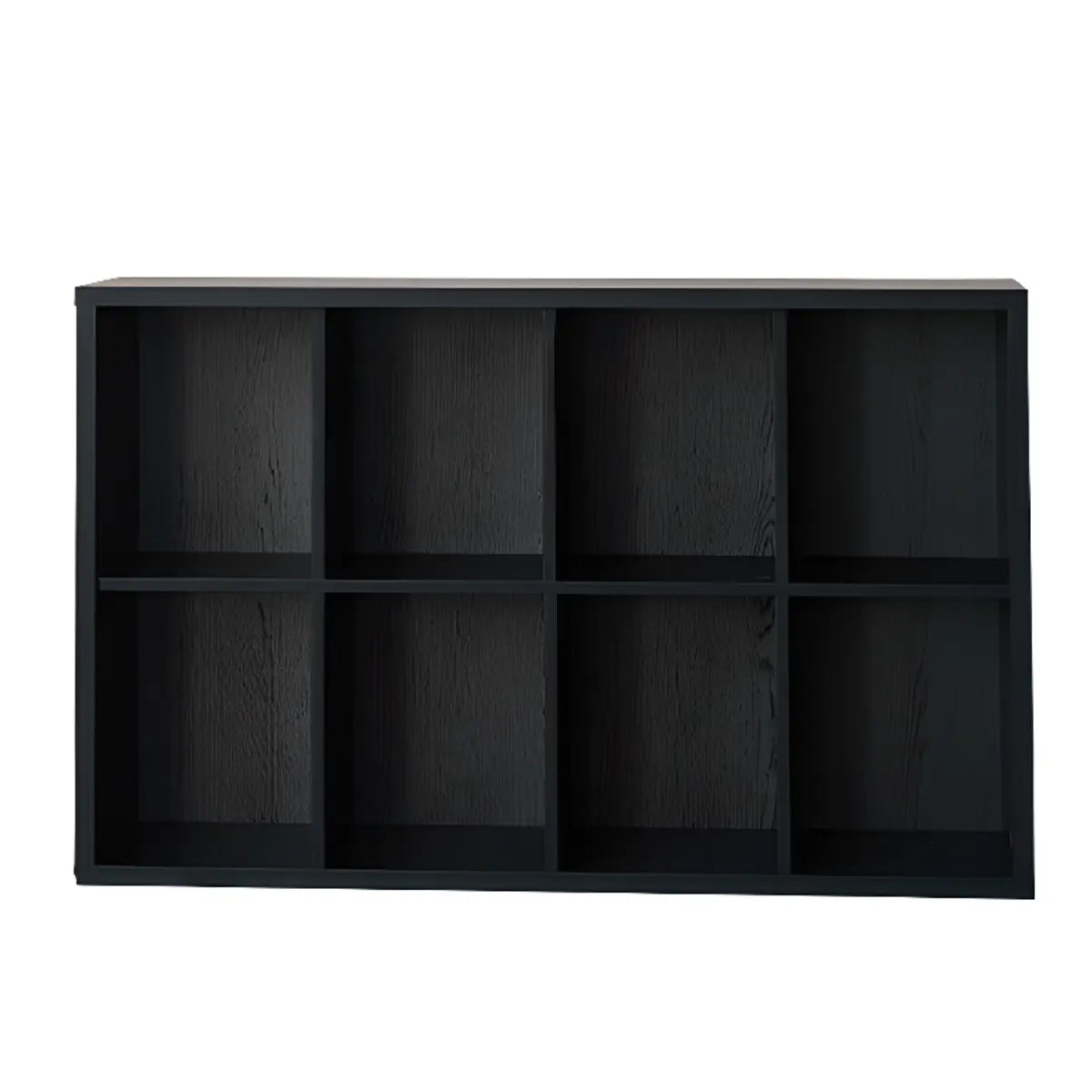 Black Simple Closed Multifunctional Wood Wide Bookcase Image - 5