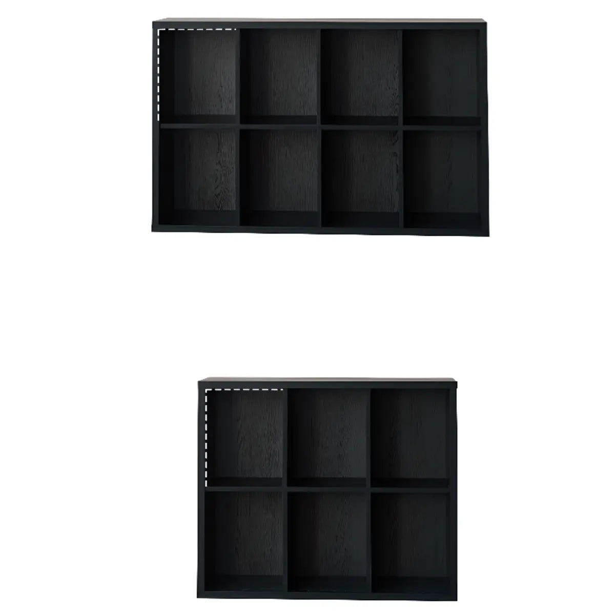 Black Simple Closed Multifunctional Wood Wide Bookcase Image - 8
