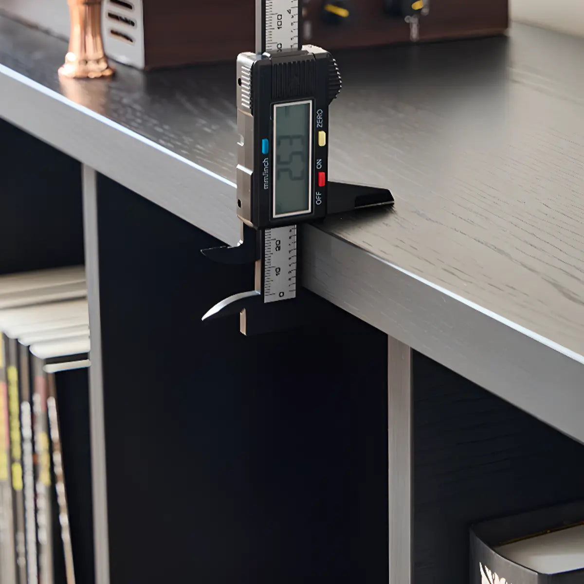 Black Simple Closed Multifunctional Wood Wide Bookcase Image - 9