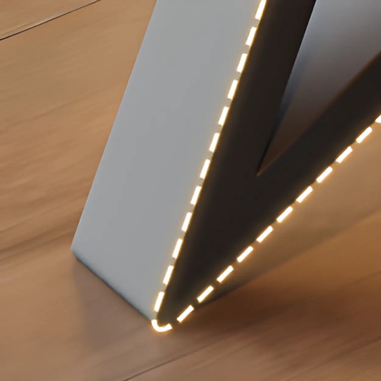 Black Standard Ergonomic Curved Wooden Gaming Desk Image - 8