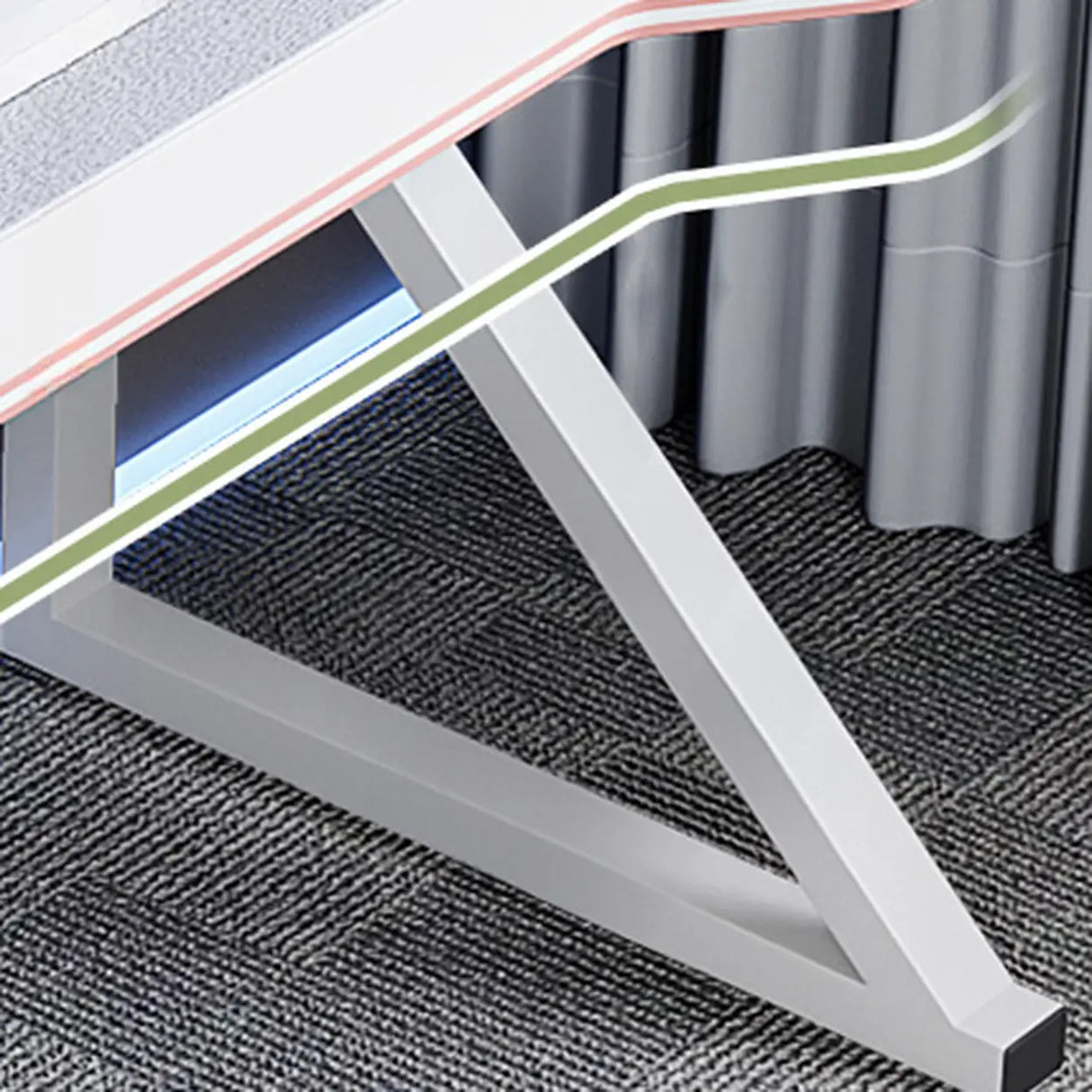 Black Standard Metal Desk with Cable Management Image - 8