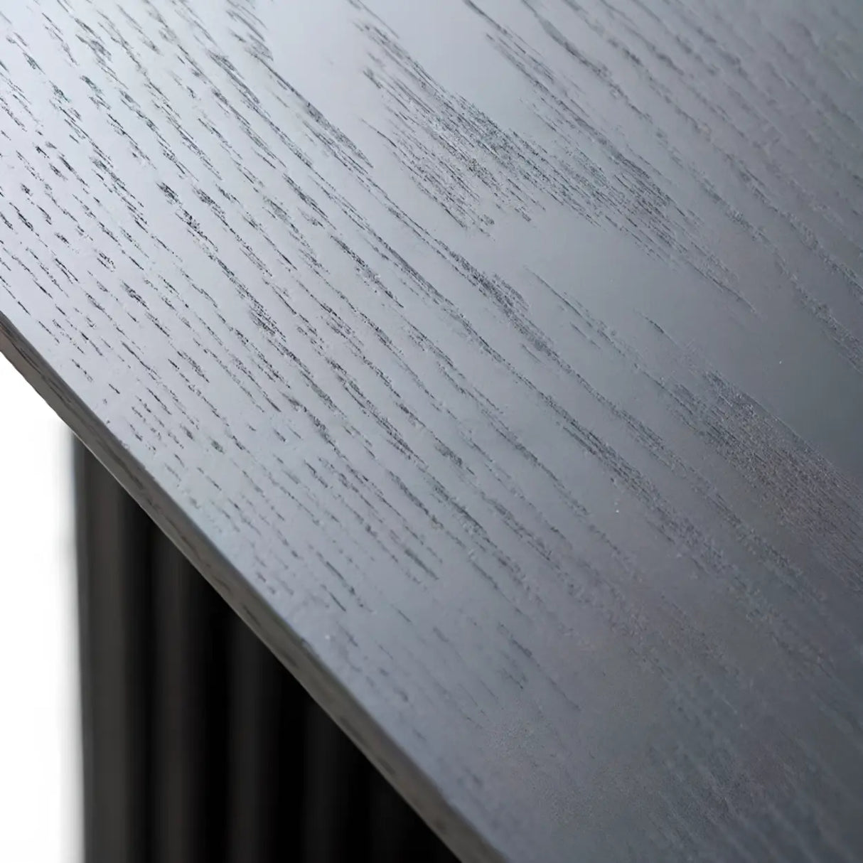 Black Standard Oval Wooden Computer Desk Image - 9