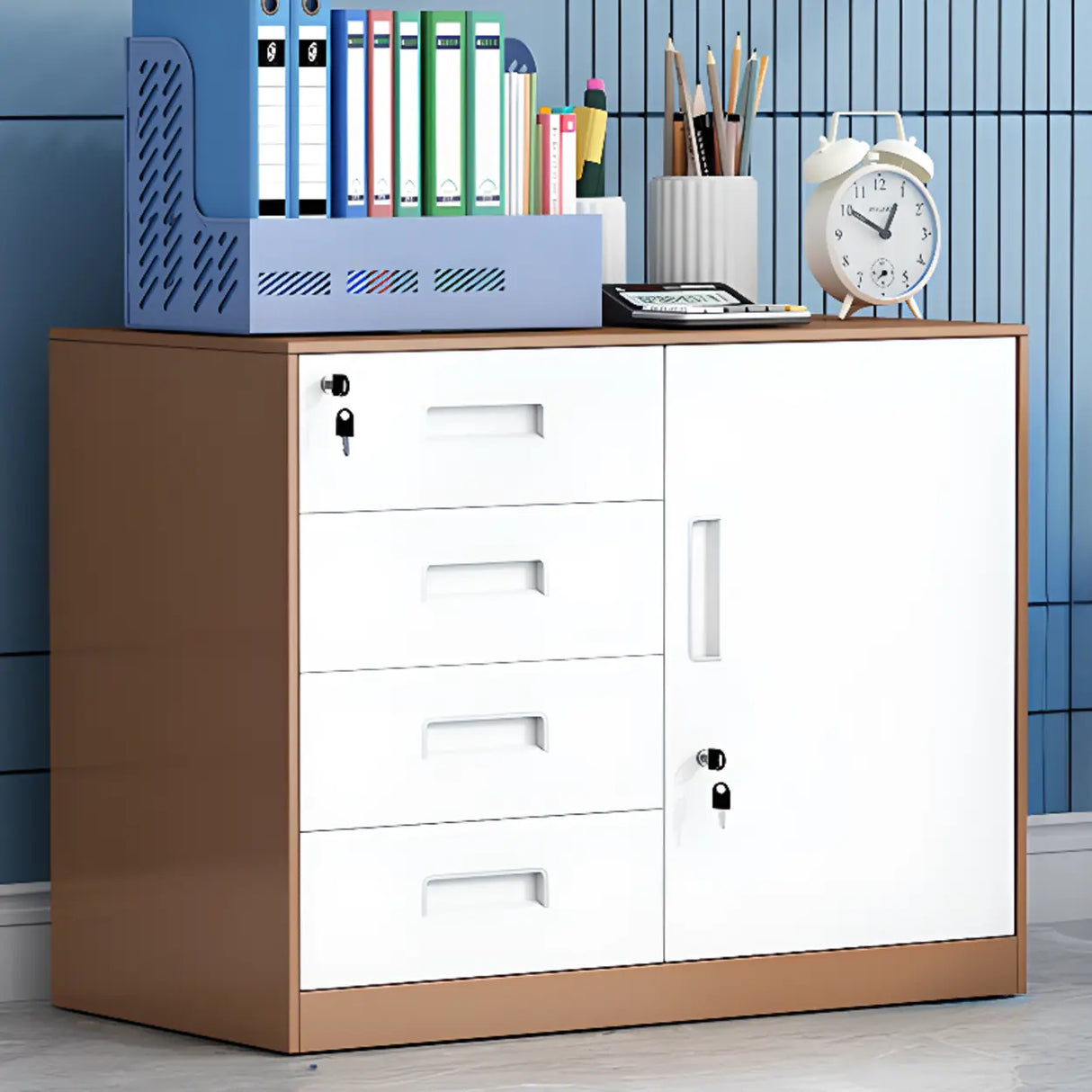 Black Vertical Locking Drawer Steel Filing Cabinet Image - 19