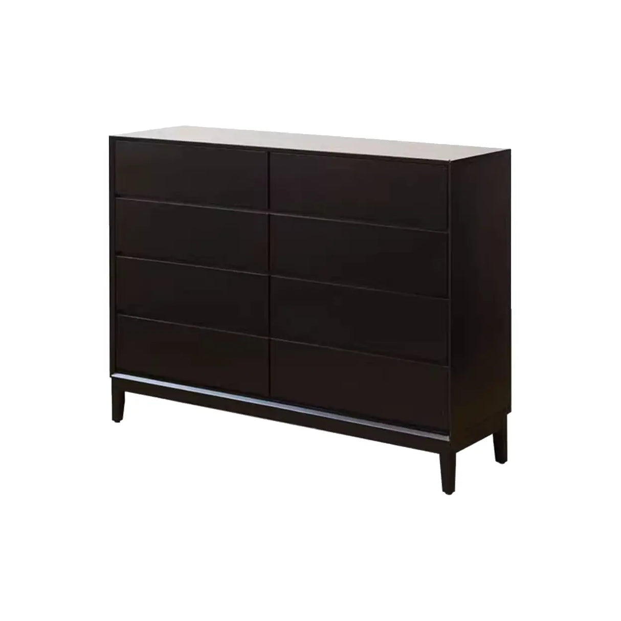 Black Vertical Wooden Dresser for Eight Drawers Image - 10