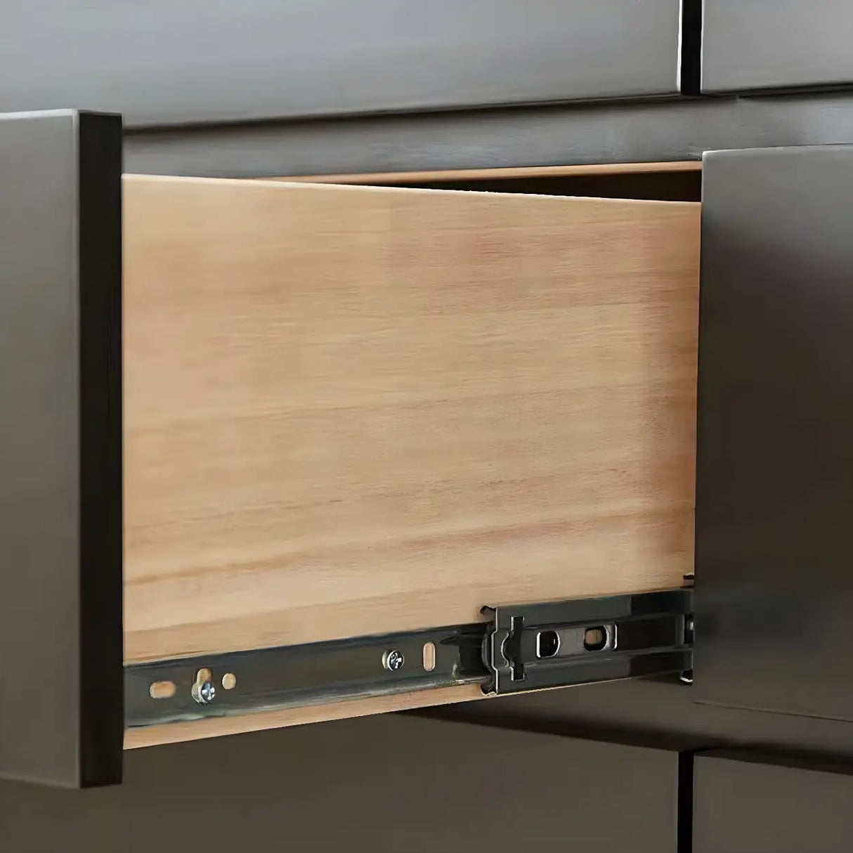 Black Vertical Wooden Dresser for Eight Drawers Image - 12