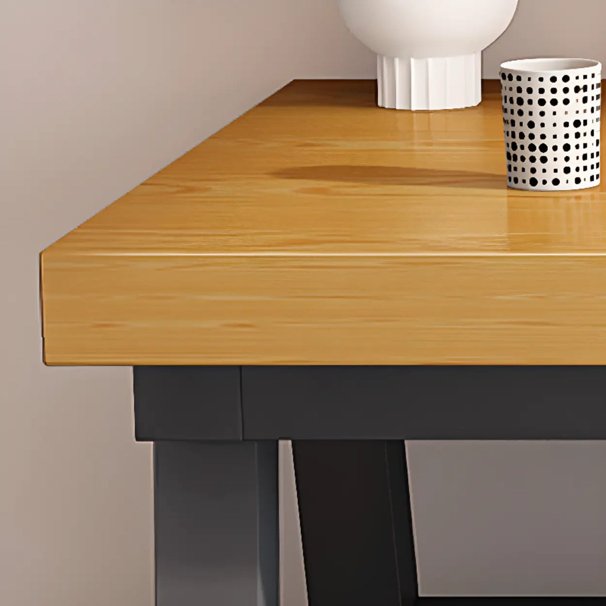 Black Walnut Rectangle Butcher Block Sled Writing Desk Image - 6