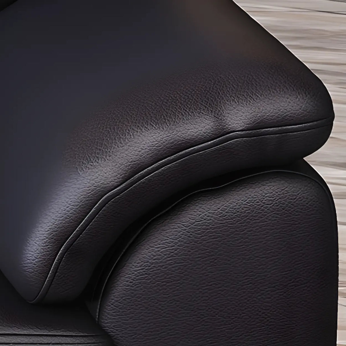 Black Waterproof Leather Upholstered Back Loveseat Image - 9