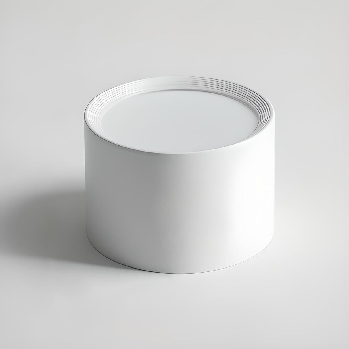 Black White LED Cylinder Flush Mount Ceiling Light Image - 7